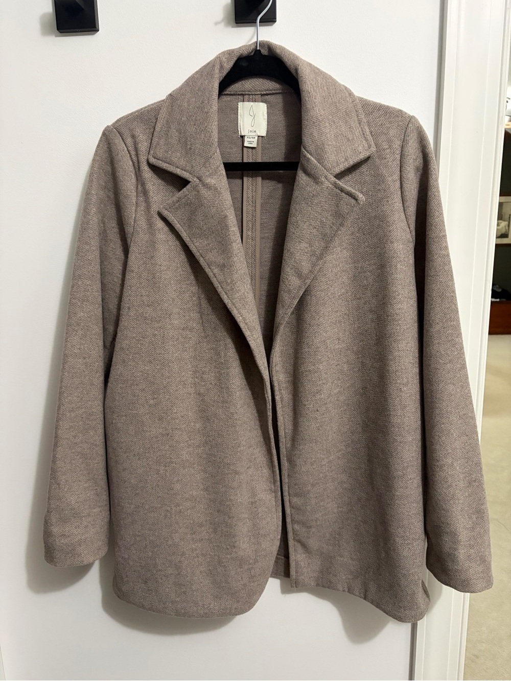 Joie Taupe Open-Front Blazer Jacket